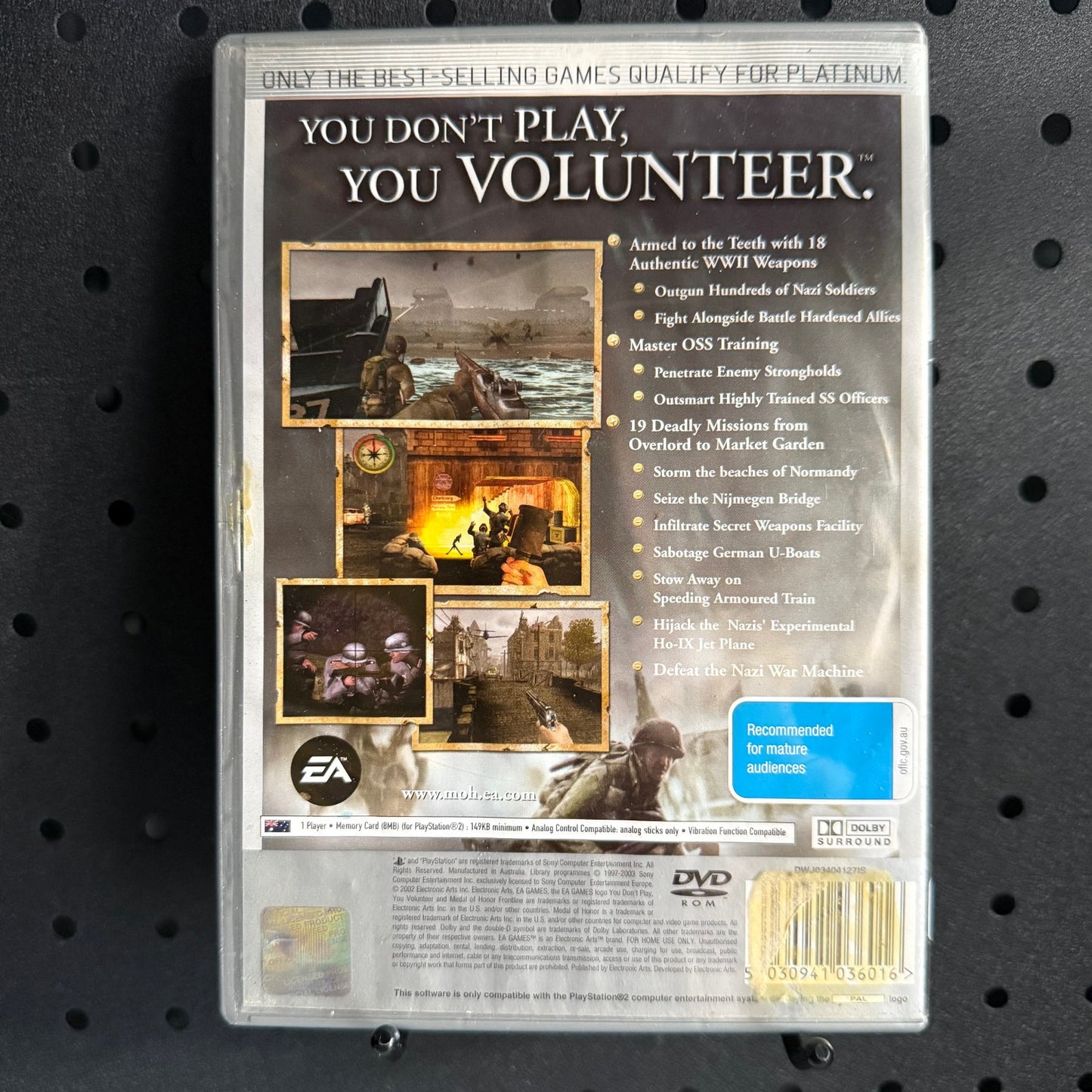 Medal of Honor Frontline PlayStation 2 PS2 Game