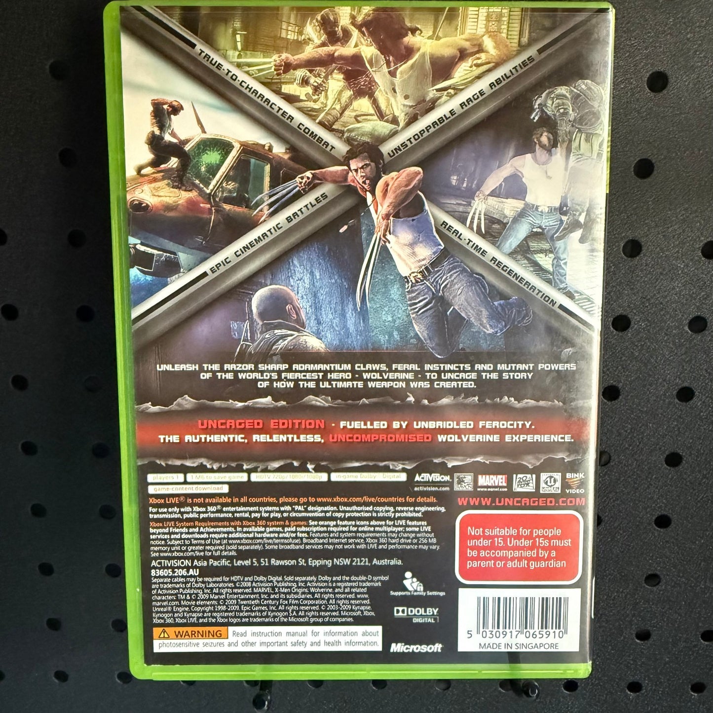 X-men Origins Wolverine Uncaged Edition Xbox 360 Game