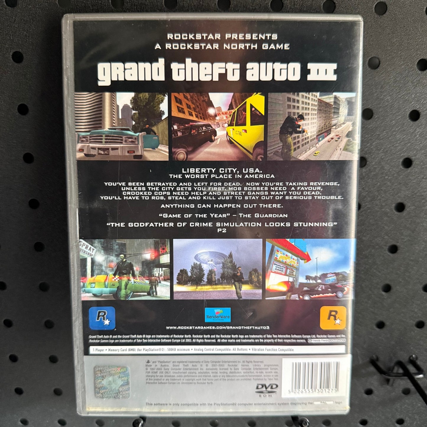 GTA 3 Grand Theft Auto III PlayStation 2 PS2 Game