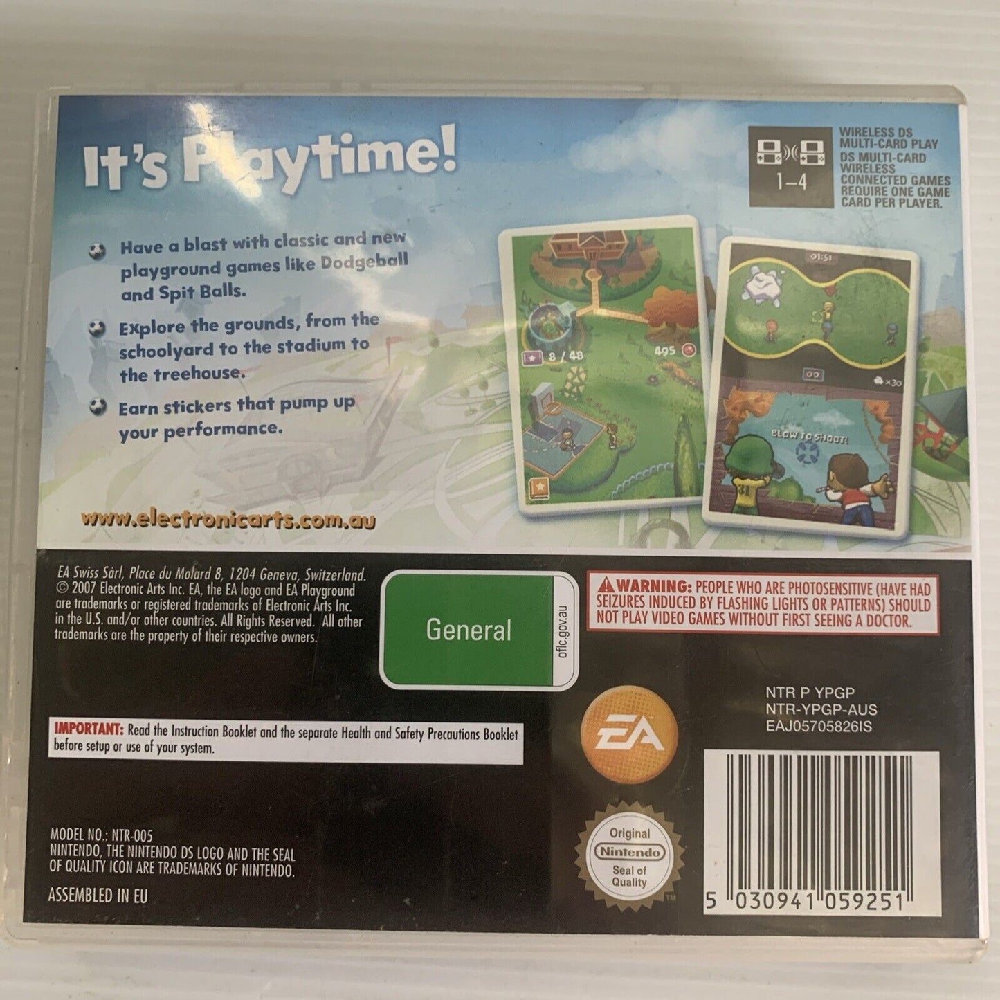 Playground Includes Dodgeball Nintendo DS