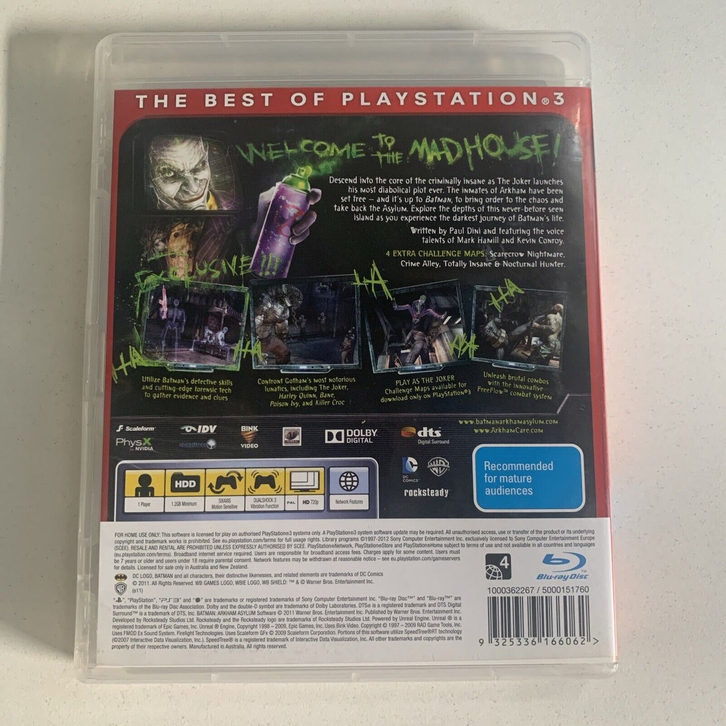 Batman Arkham Asylum GOTY Edition PlayStation 3 PS3 Game