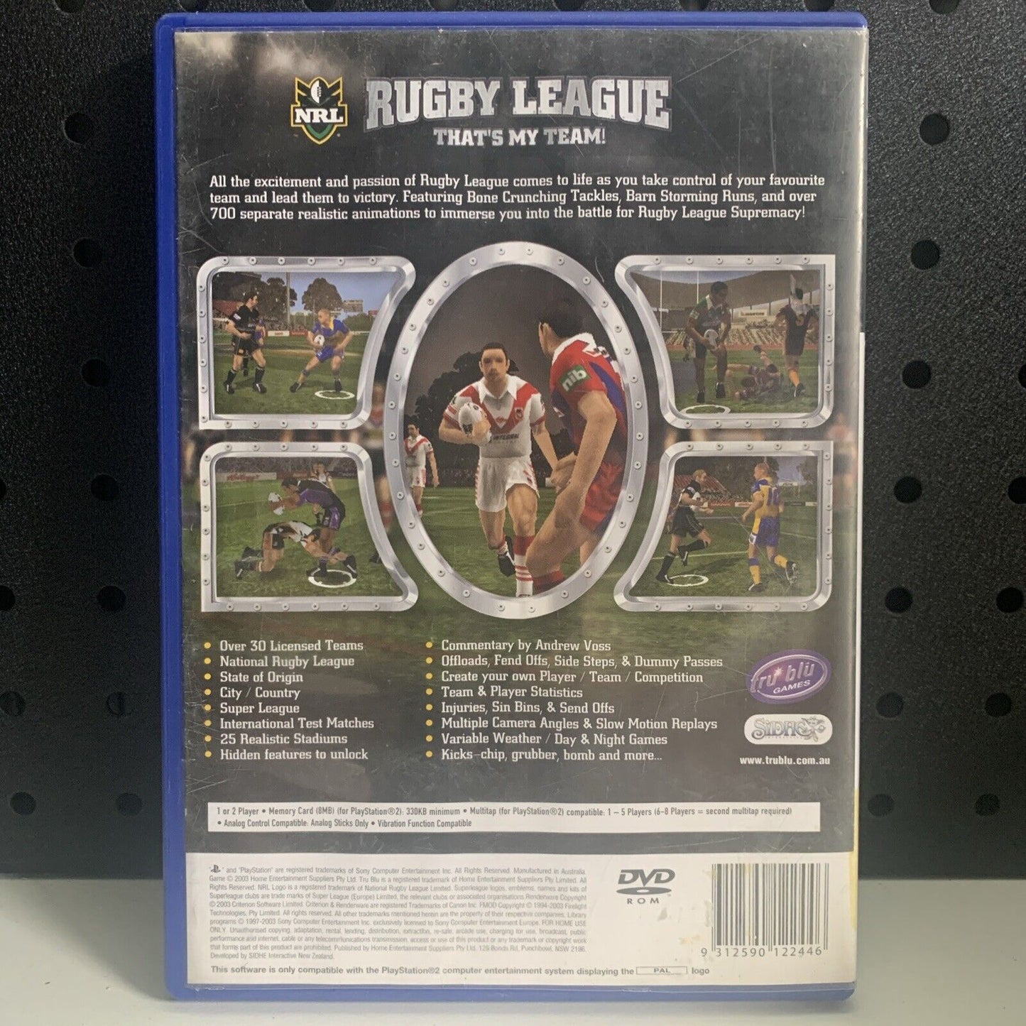 NRL Rugby League PlayStation 2 PS2 Game