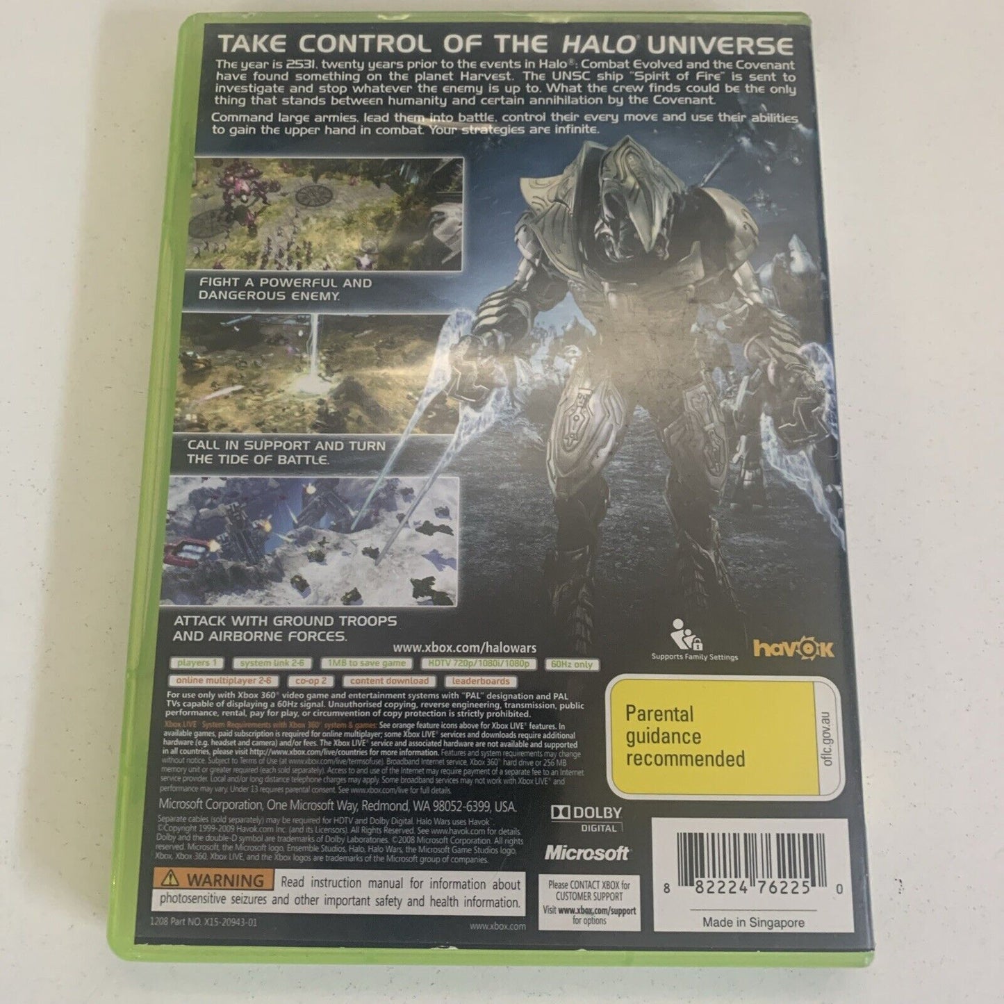 Halo Wars Xbox 360 Game
