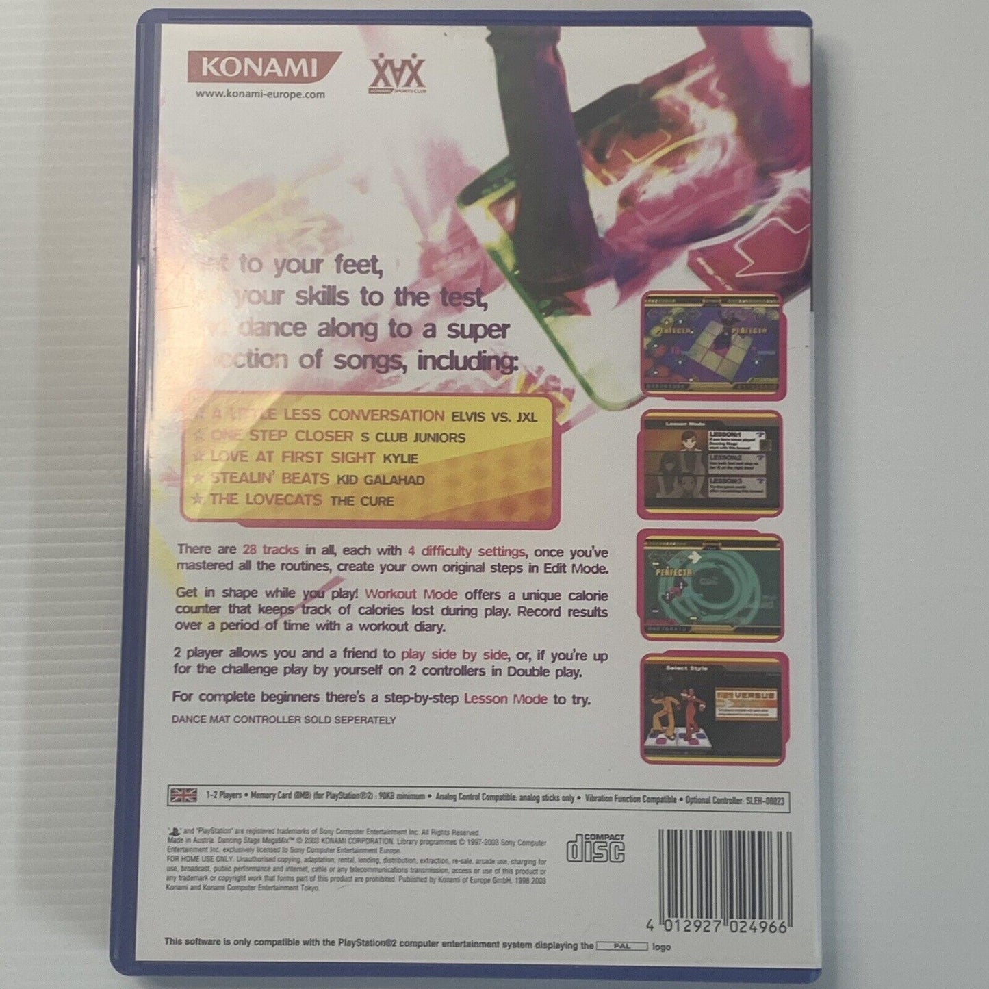 Dancing Stage MegaMix Sony PlayStation 2 PS2 Game