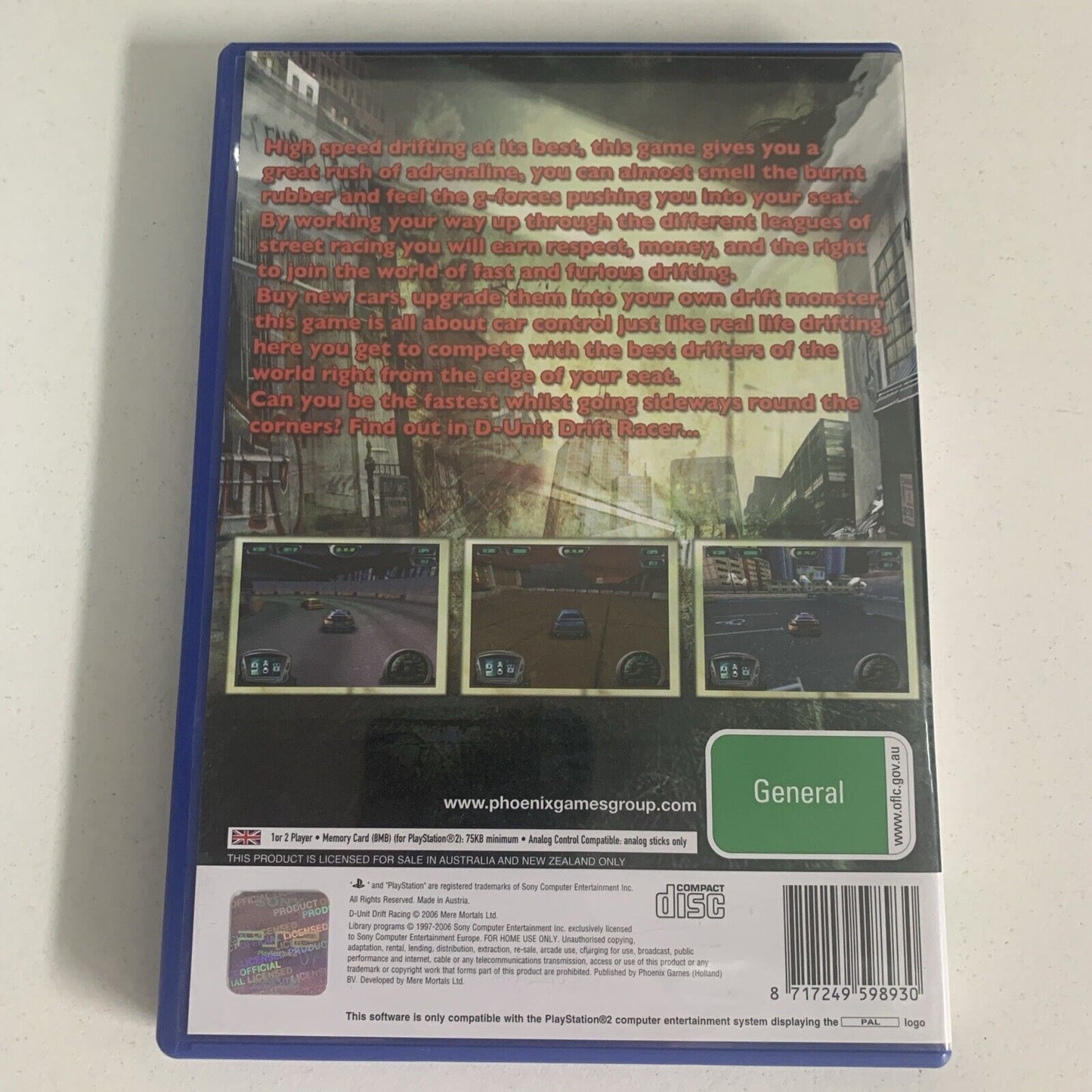 D Unit Drift Racing PlayStation 2 PS2 Game