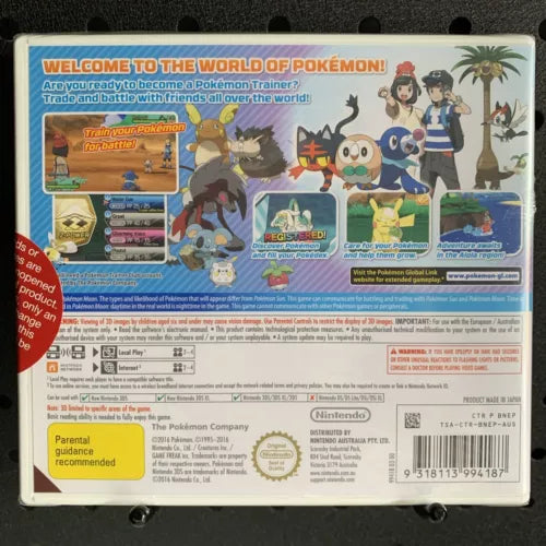 Pokemon Moon Nintendo 3DS Brand New Factory Sealed AUS Version