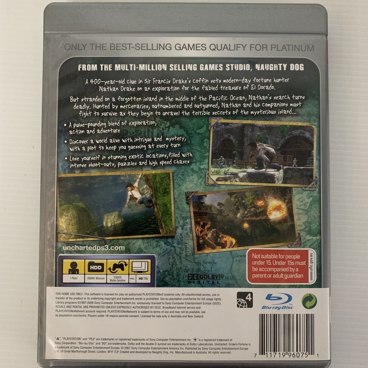 Uncharted Drake’s Fortune Game Sony PlayStation 3 PS3