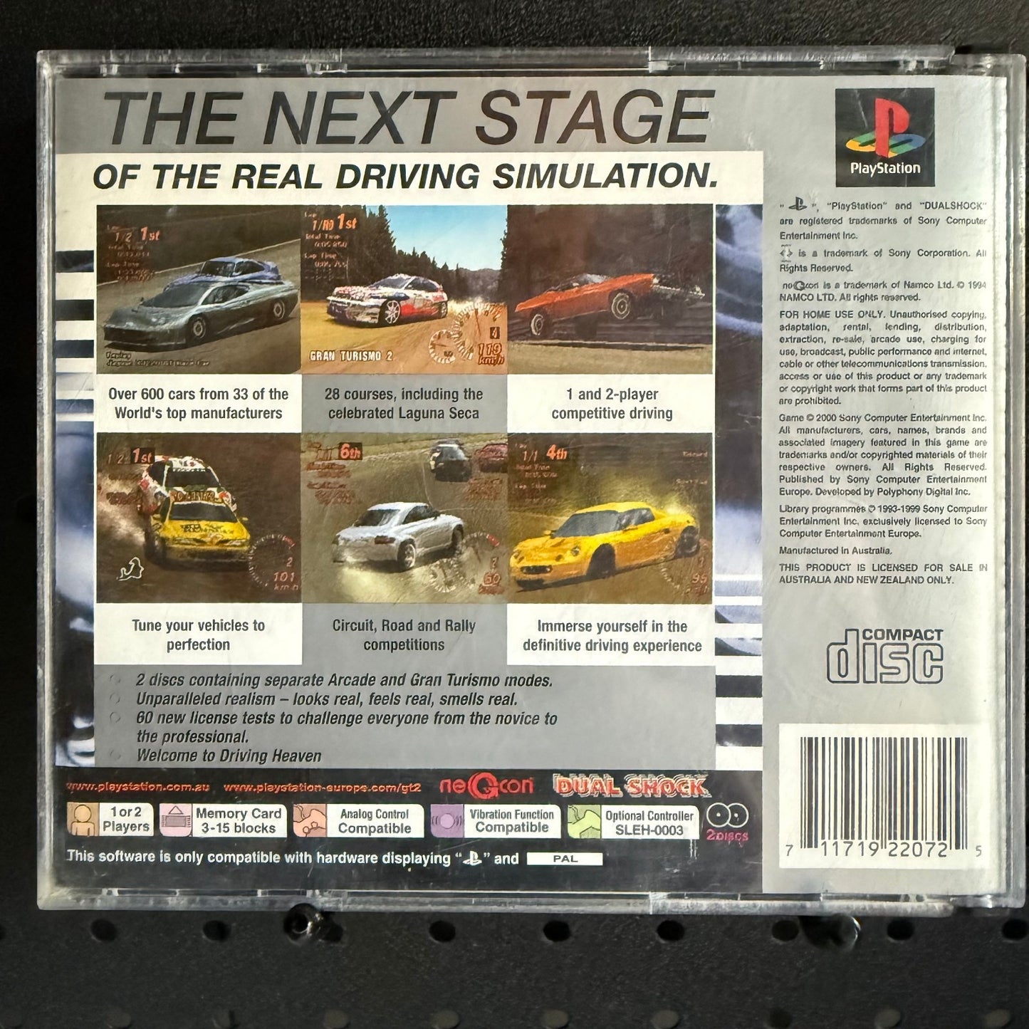 Gran Turismo 2 Driving Simulator PlayStation 1 PS1 Game