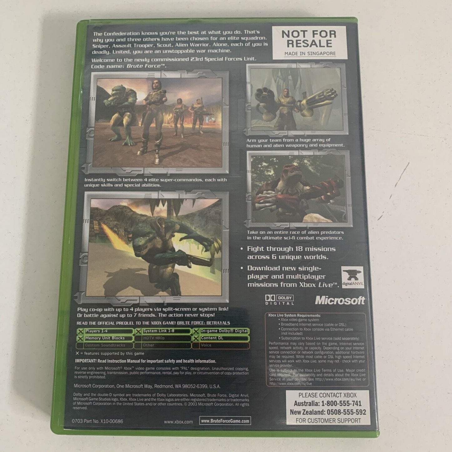 Brute Force Xbox Original Game