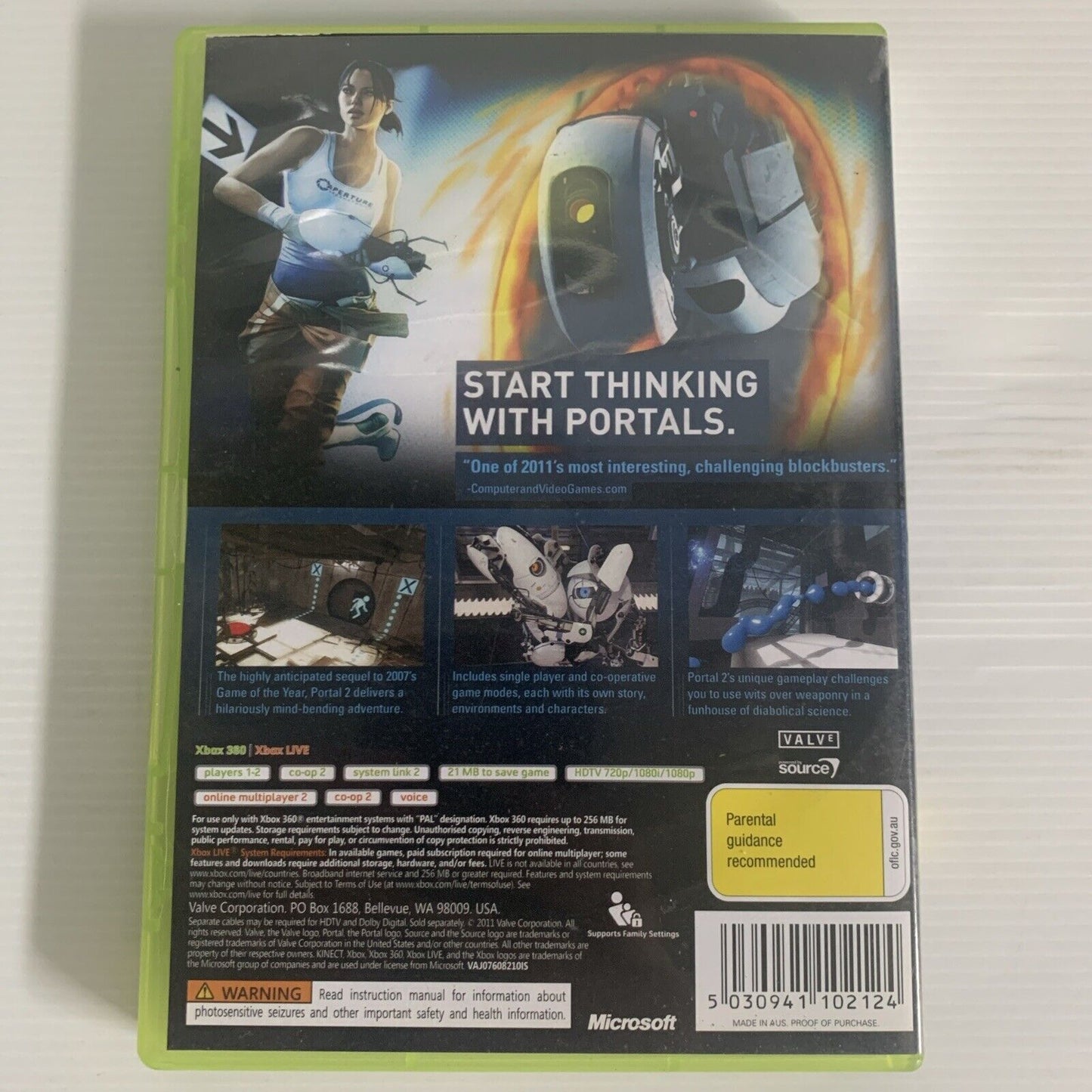 Portal 2 Xbox 360 Game