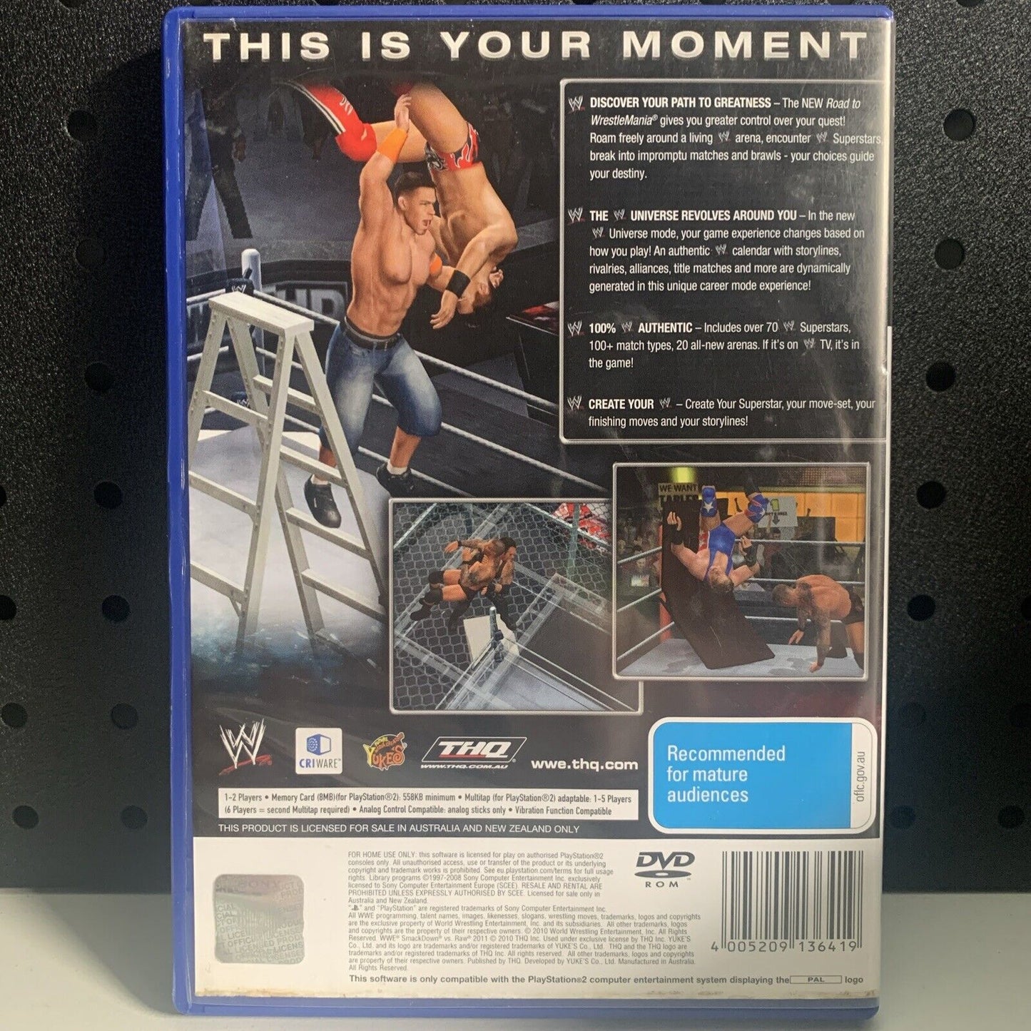 WWE Smackdown Vs Raw 2011 PlayStation 2 PS2 Game