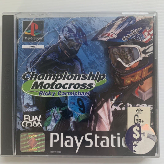 Championship Motocross Ricky Carmichael Game PlayStation PS1