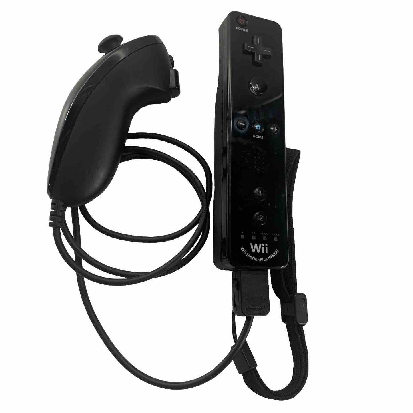 Nintendo Wii MotionPlus Inside Remote + Nunchuck Controller Genuine Black