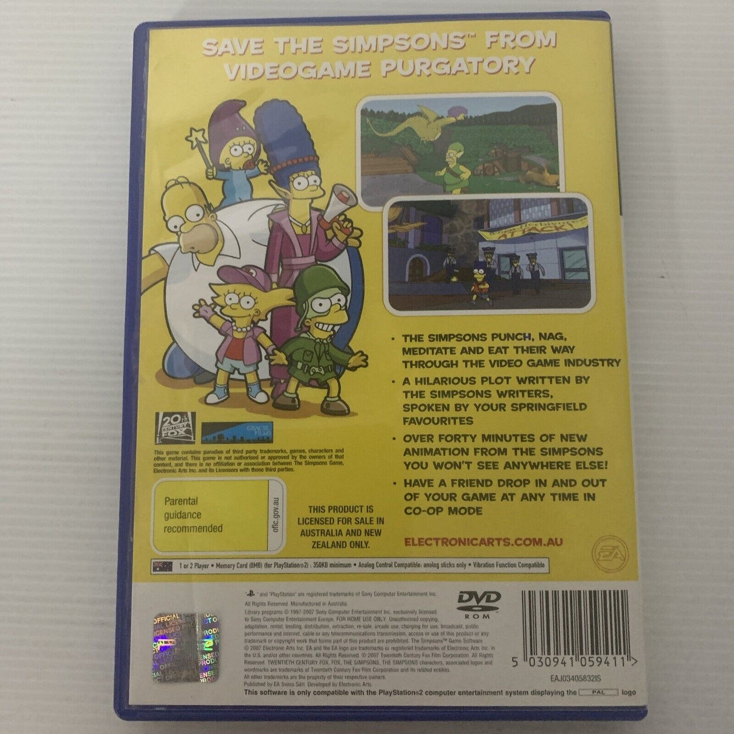 The Simpsons Game PlayStation 3 PS2 Game