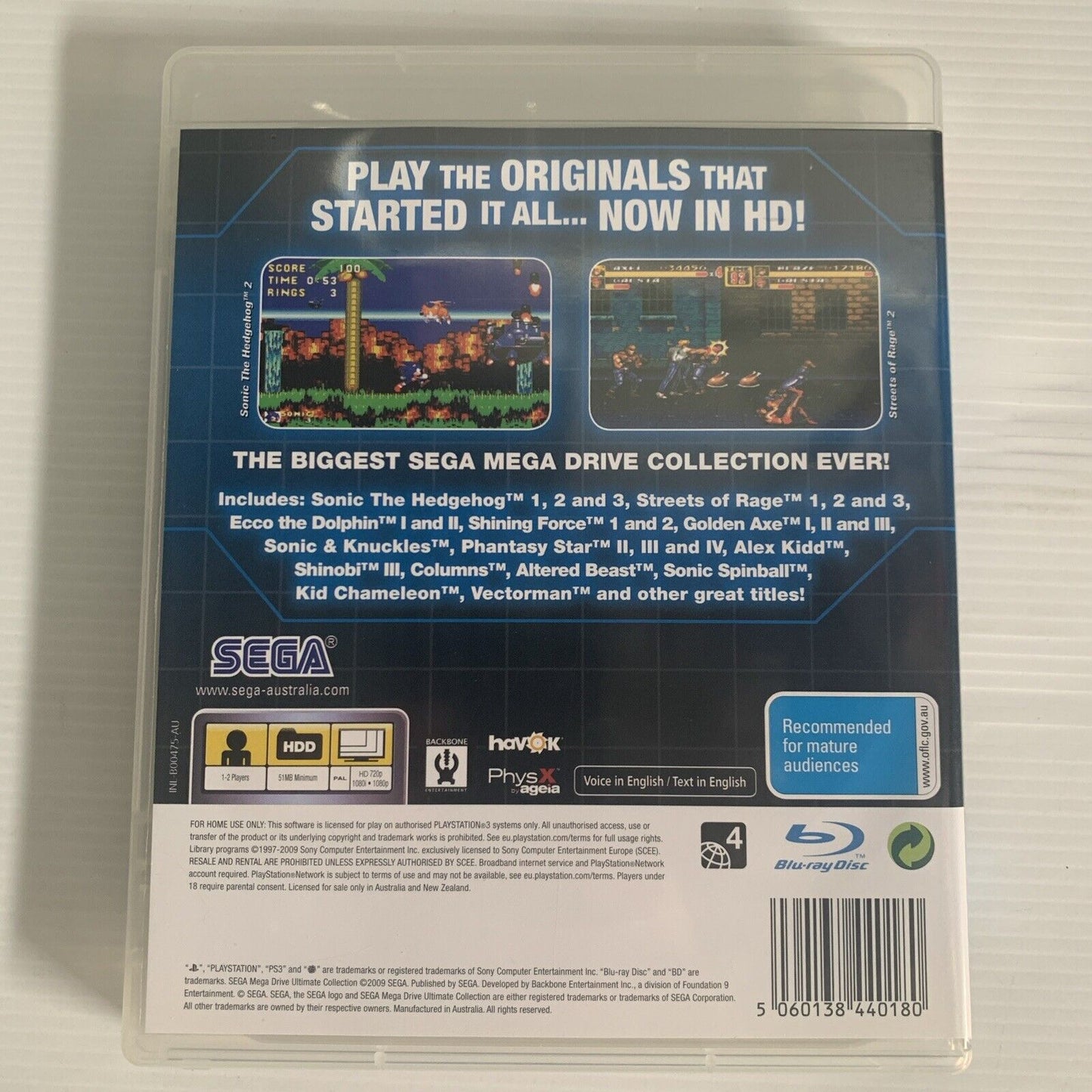 Sega Mega Drive Ultimate Collection PlayStation 3 PS3 Game