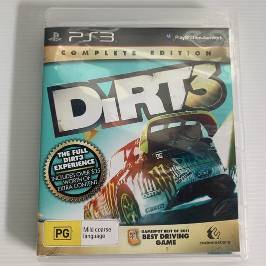 Dirt 3 COMPLETE EDITION PlayStation 3 PS3 Game