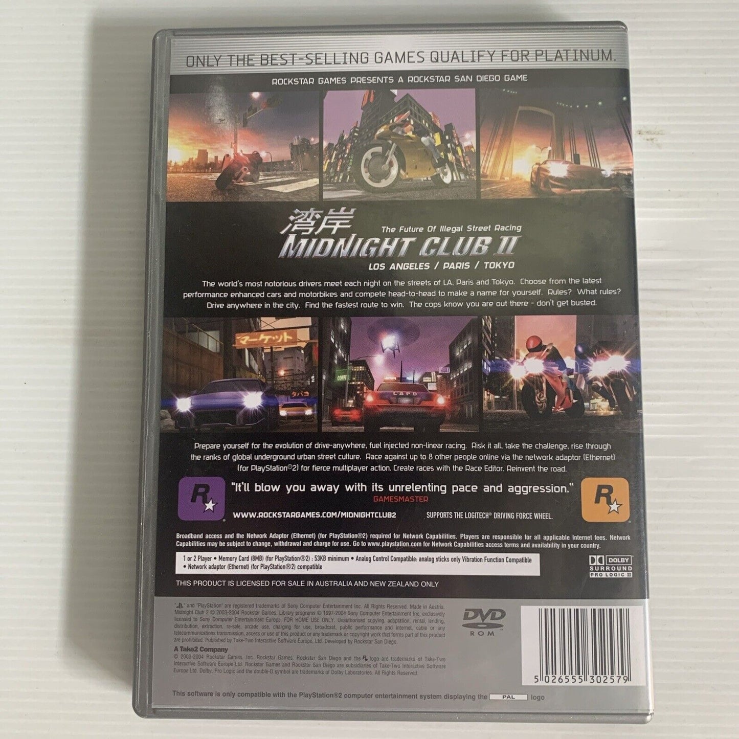 Midnight Club II PlayStation 2 PS2 Game