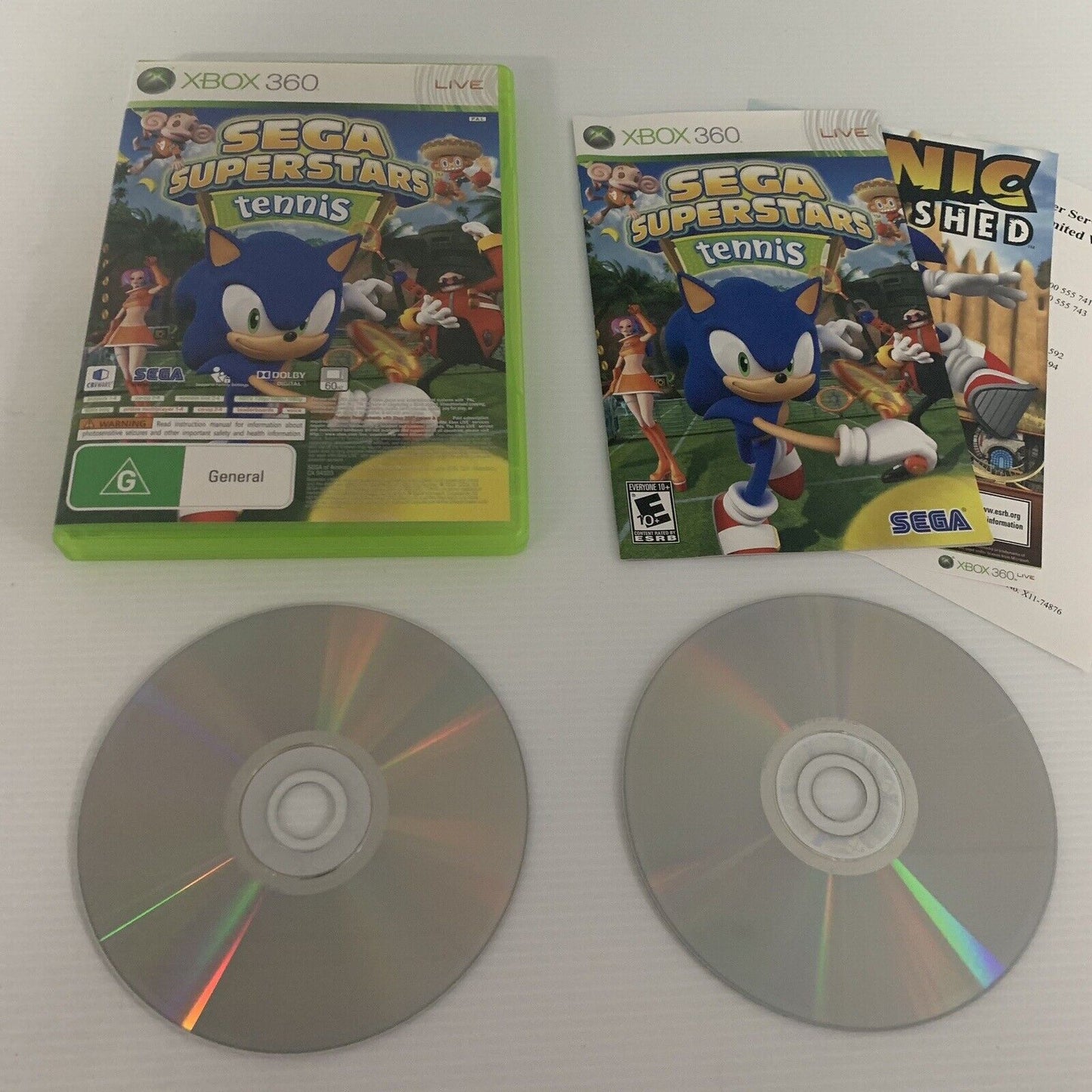 Sega Superstars Tennis & Xbox Arcade LIVE Game Xbox 360