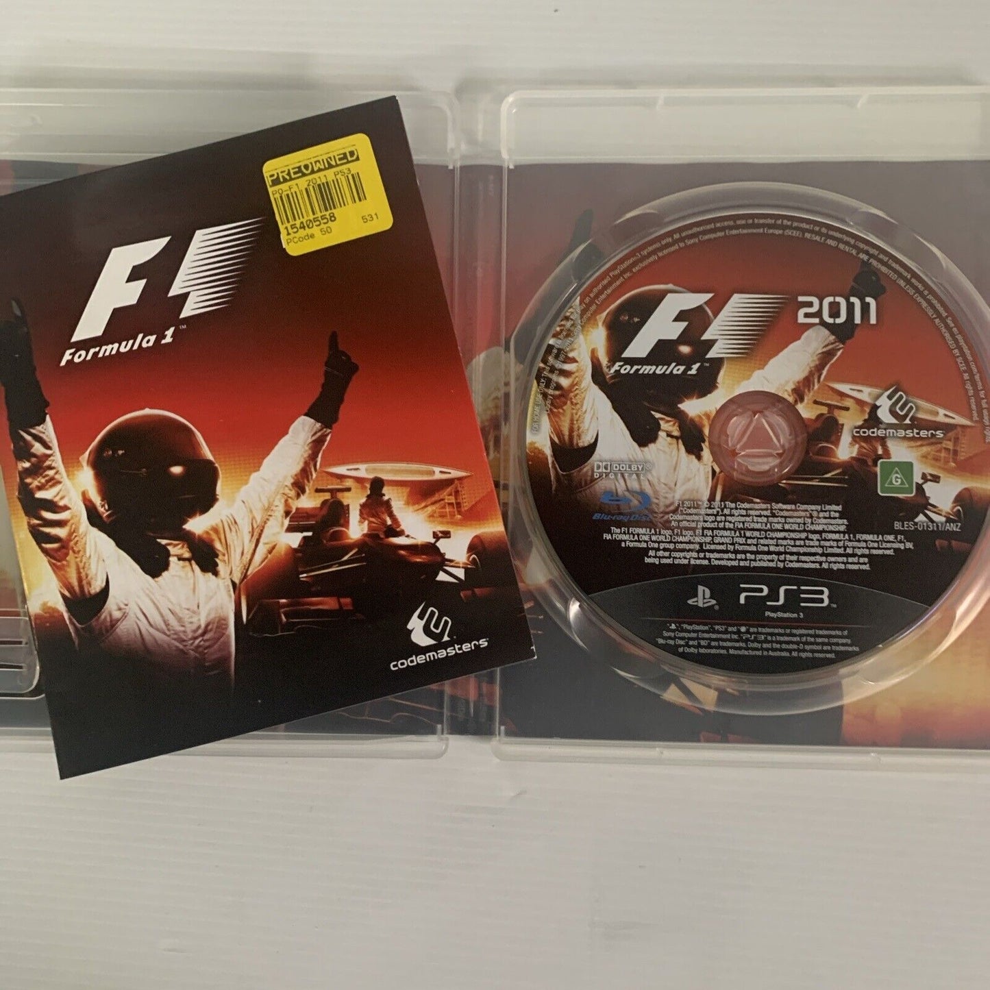 F1 Formula 1 2011 PlayStation 3 PS3 Game