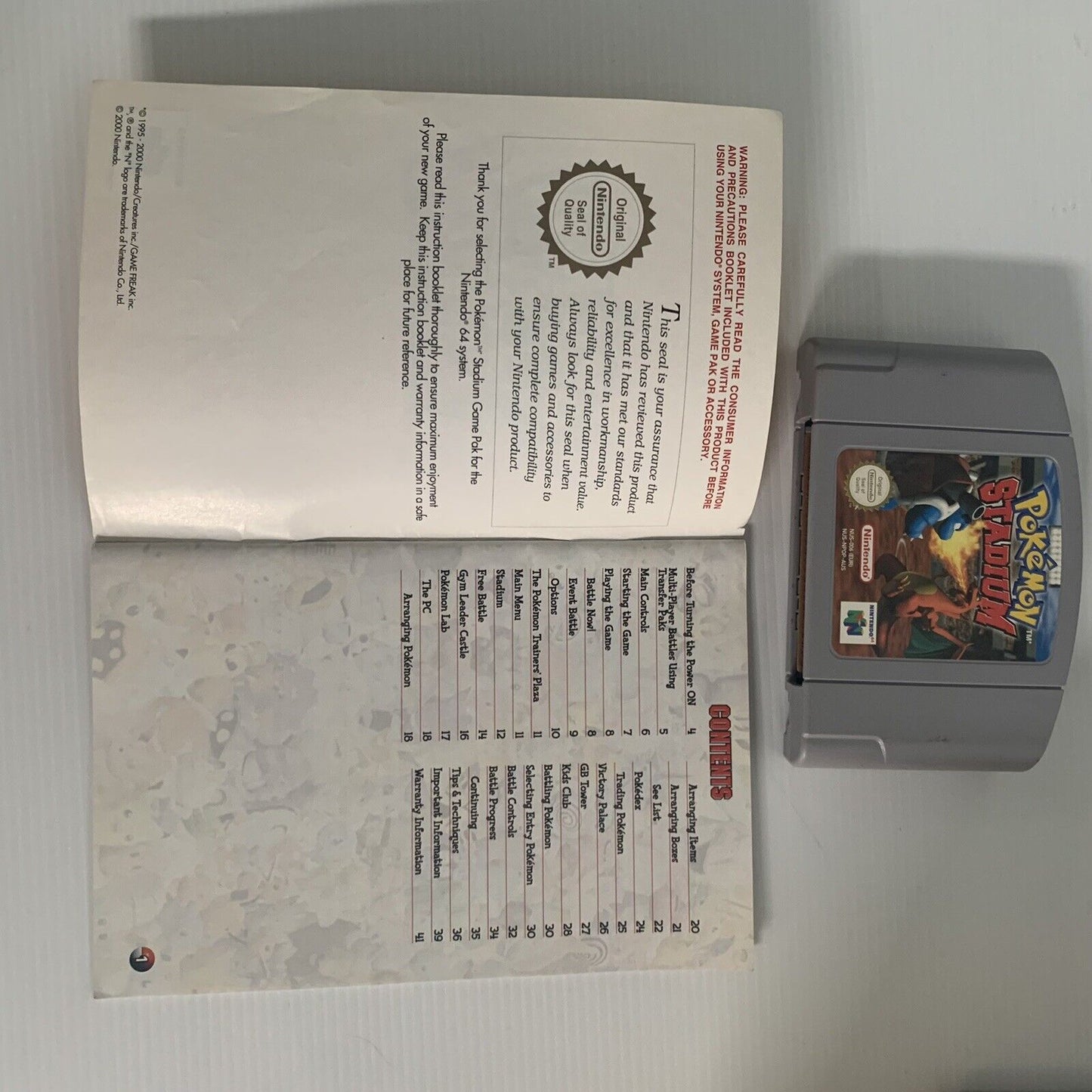 Pokemon Stadium + Pokemon Stadium 2 + Transfer Pak Nintendo 64 N64 (Bundle)