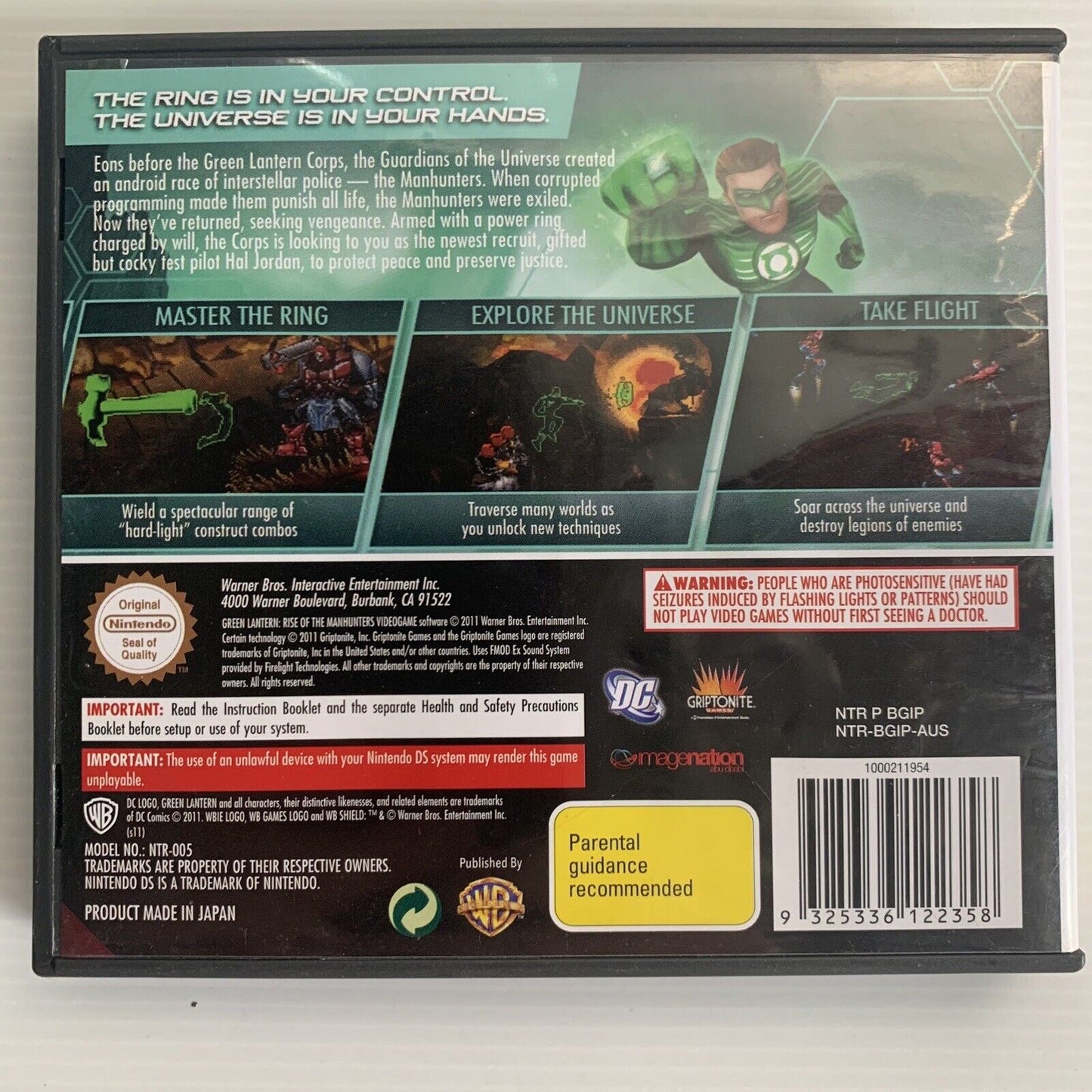 Green Lantern Rise of the Manhunters DS Game