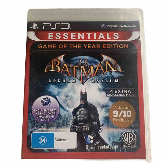 Batman Arkham Asylum GOTY Edition PlayStation 3 PS3 Game