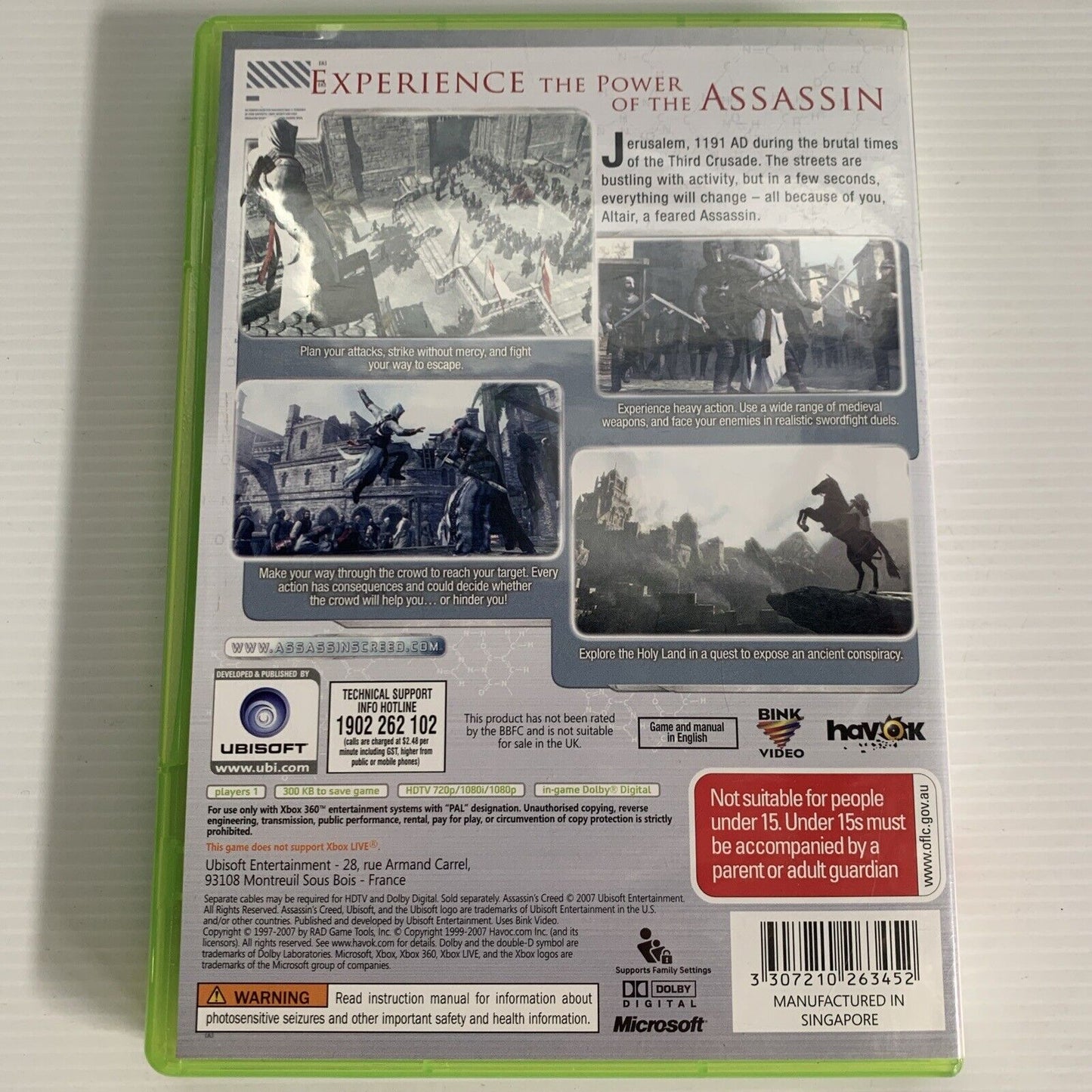 Assassin's Creed Xbox 360 Game