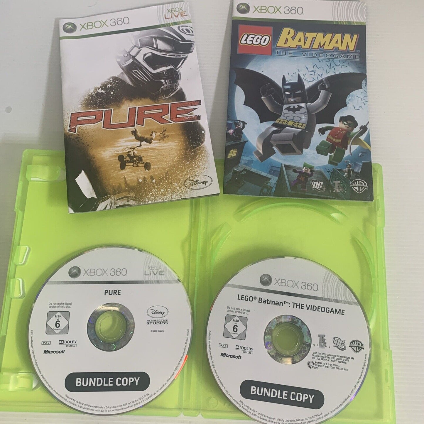 LEGO Batman The Video Game + Pure Xbox 360 PAL 2 Game Bundle Pack