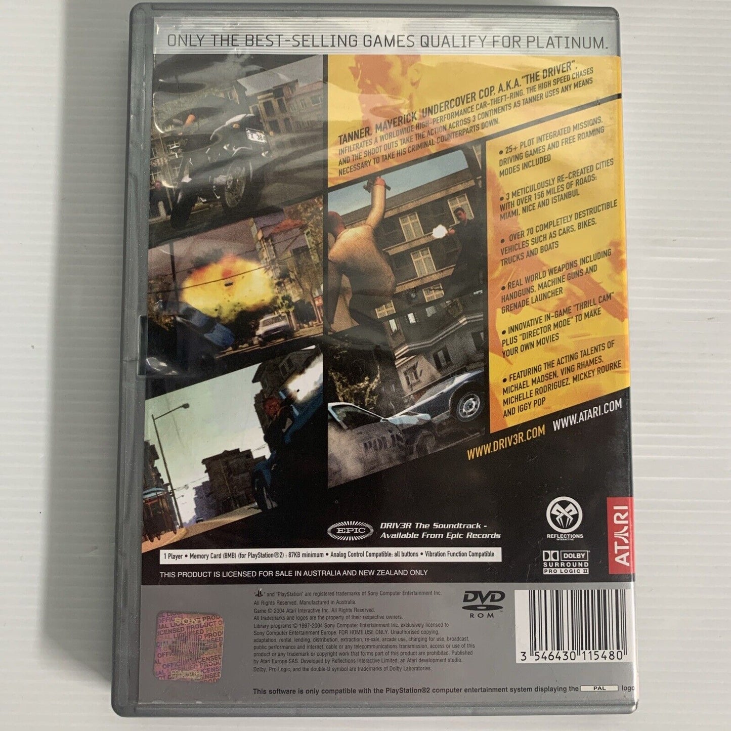 DRIV3R Driver 3 PlayStation 2 PS2 Game