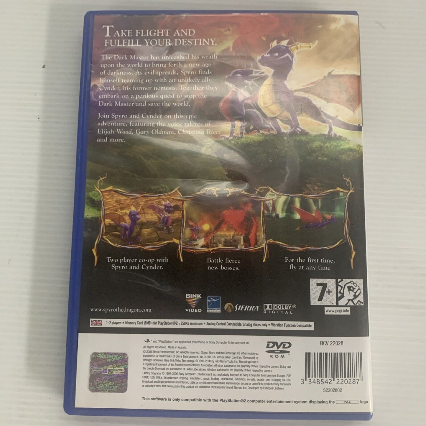 The Legend of Spyro Dawn of the Dragon PlayStation 2 PS2 Game