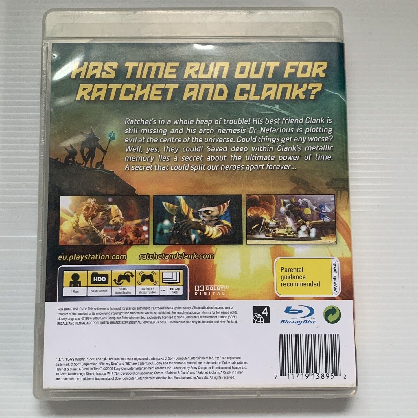 Ratchet & Clank A Crack In Time PlayStation 3 PS3 Game