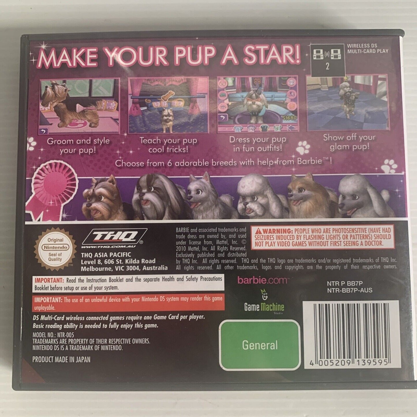 Barbie Groom and Glam Pups Nintendo DS Game