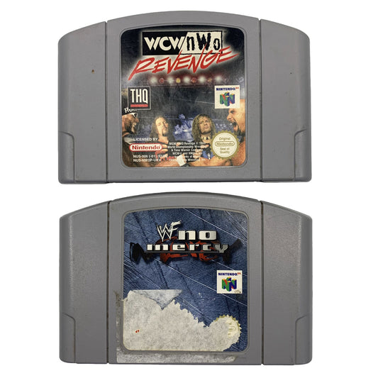 WCW/nWo Revenge + WF No Mercy Nintendo 64 N64 Game Bundle