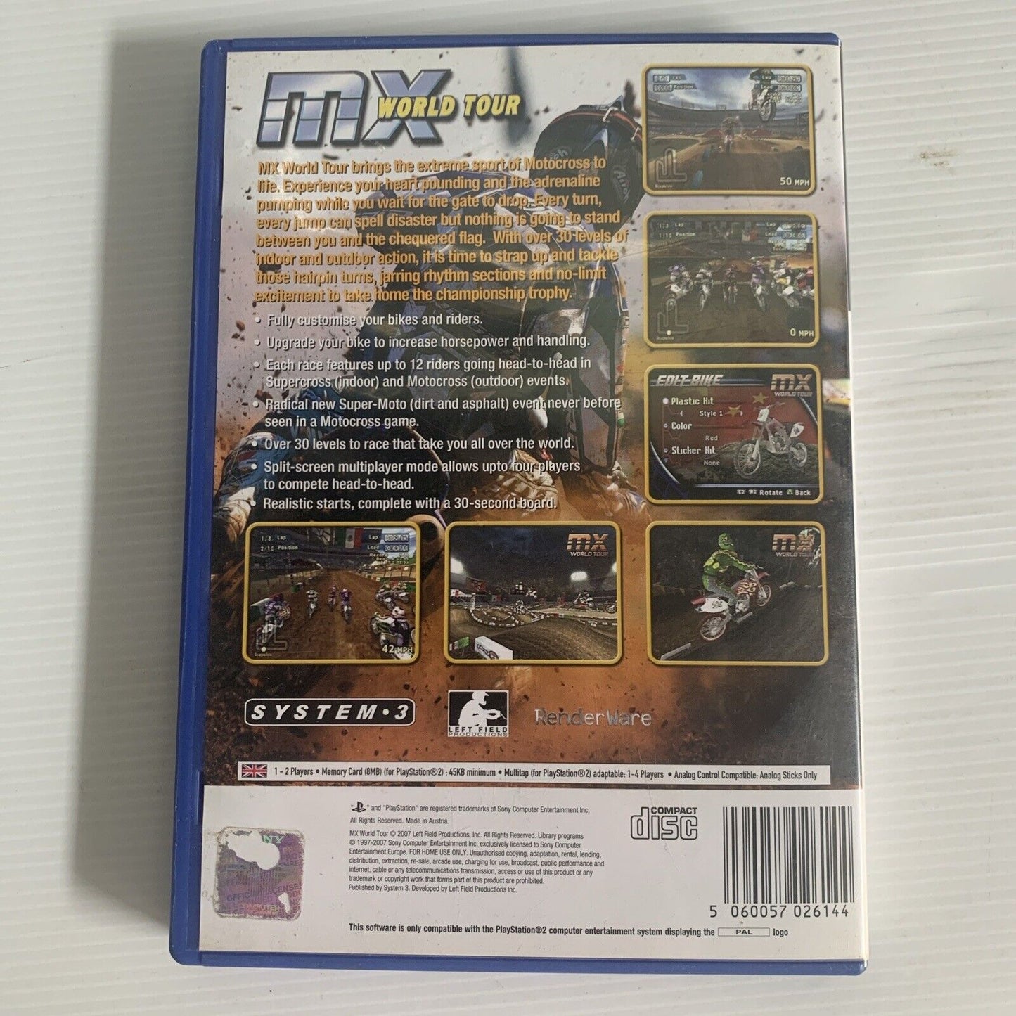 MX World Tour PlayStation 2 PS2 Game