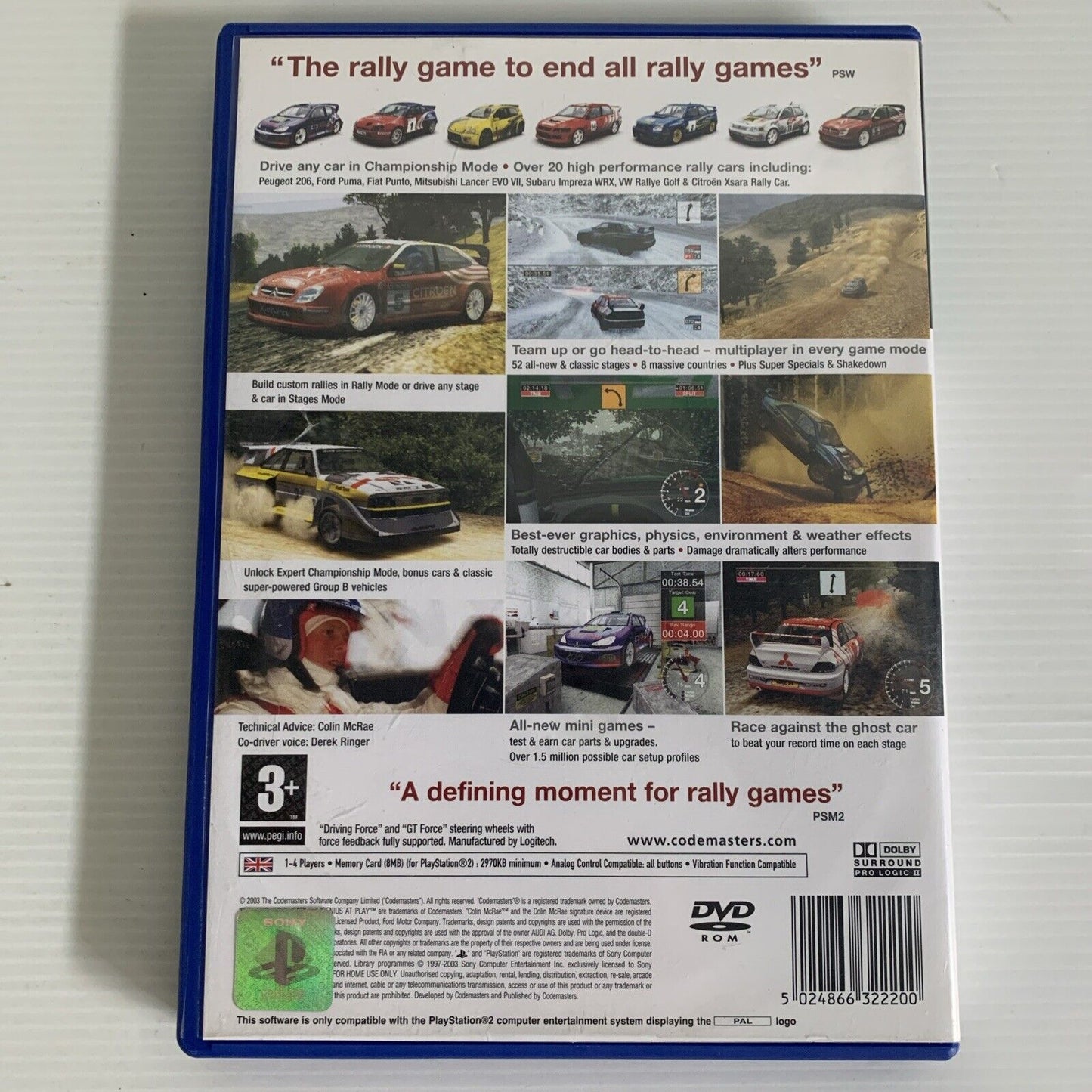 Colin McRae Rally 04 PlayStation 2 PS2 Game