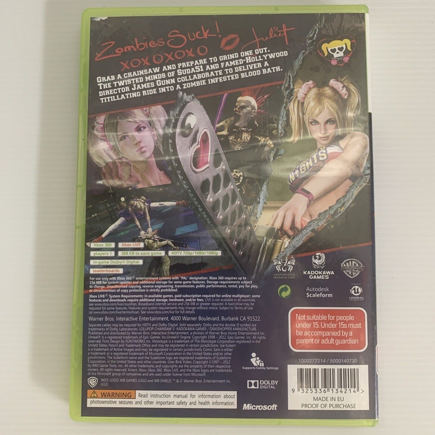 Lollipop Chainsaw Xbox 360 Game