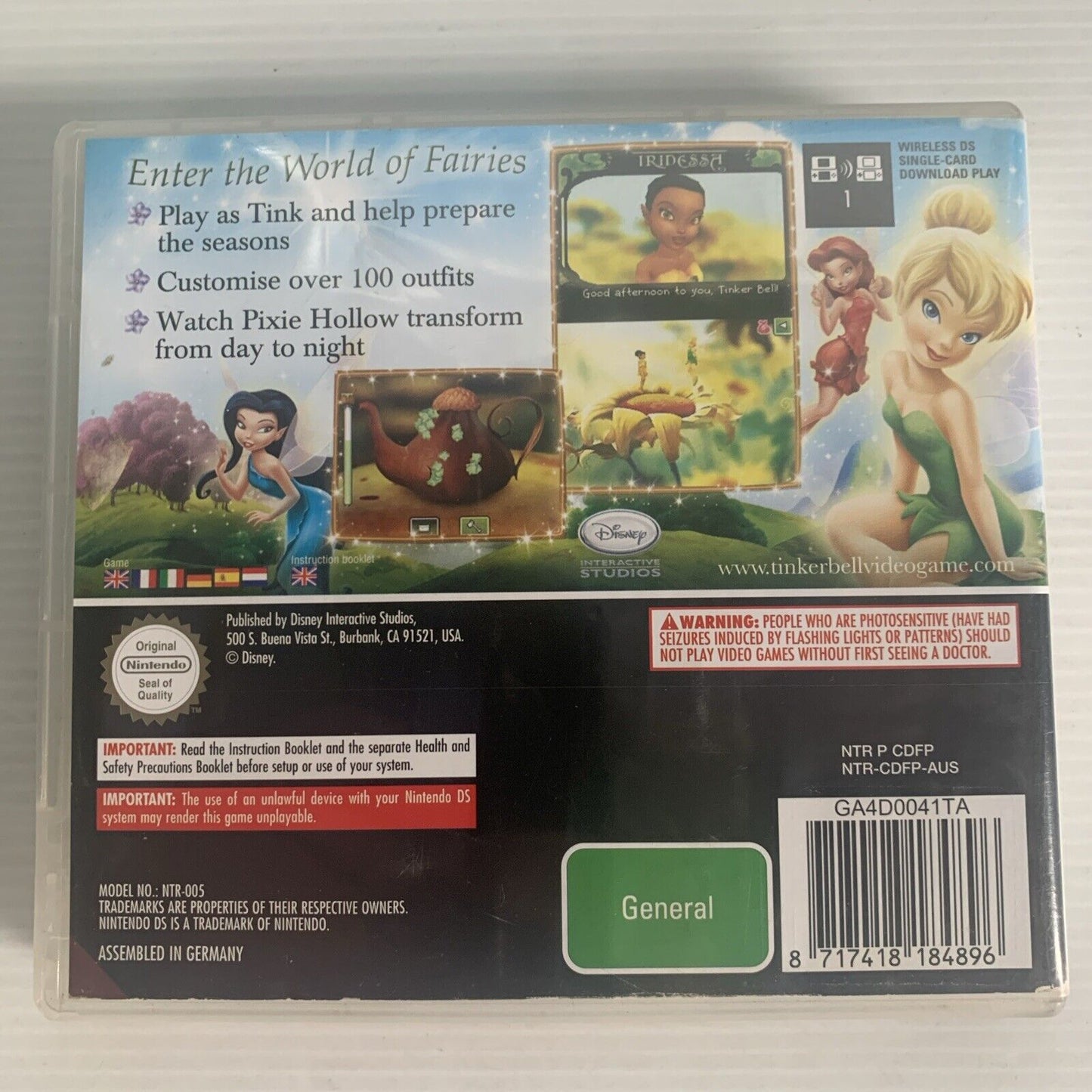 Tinkerbell Nintendo DS Game
