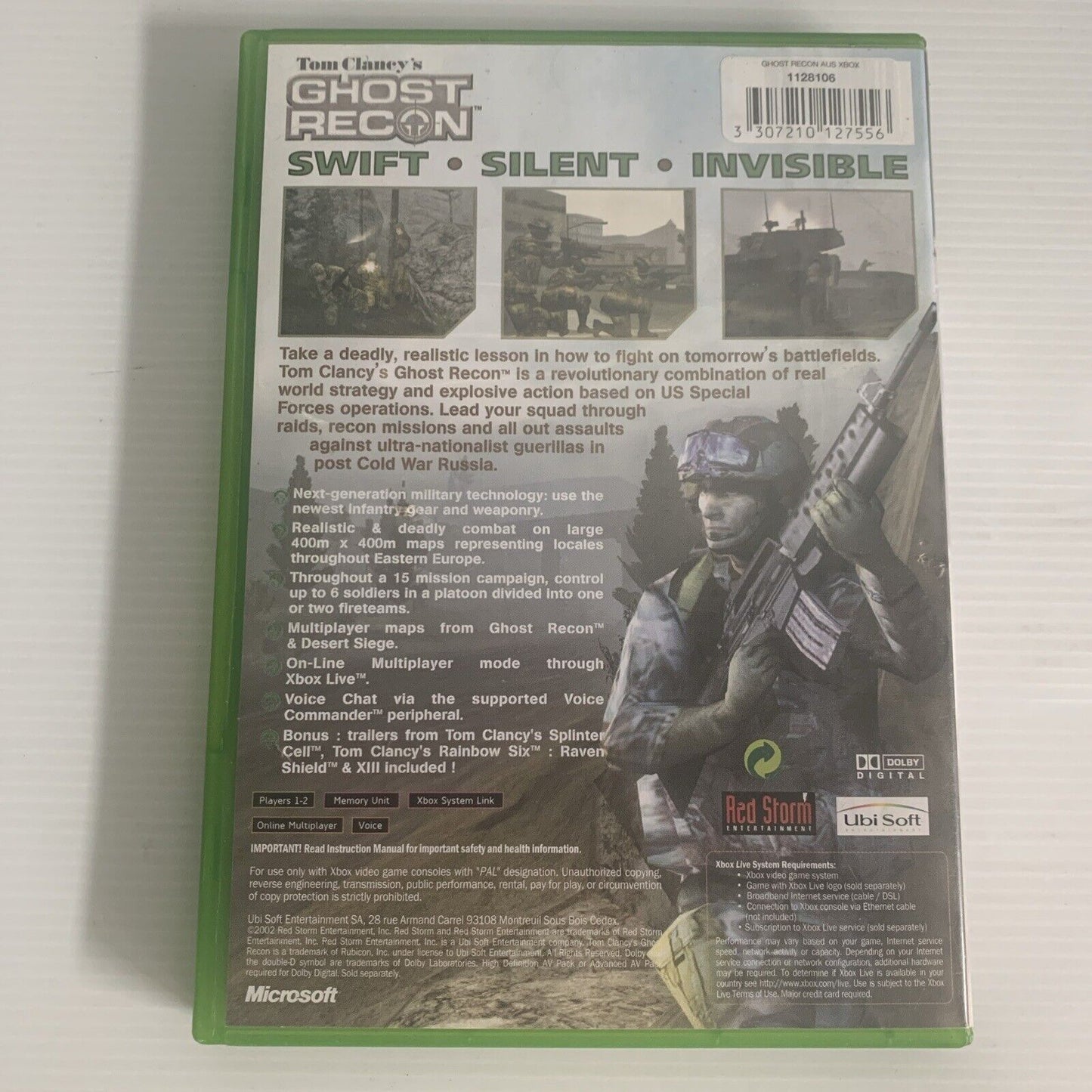 Tom Clancy's Ghost Recon Xbox Original Game