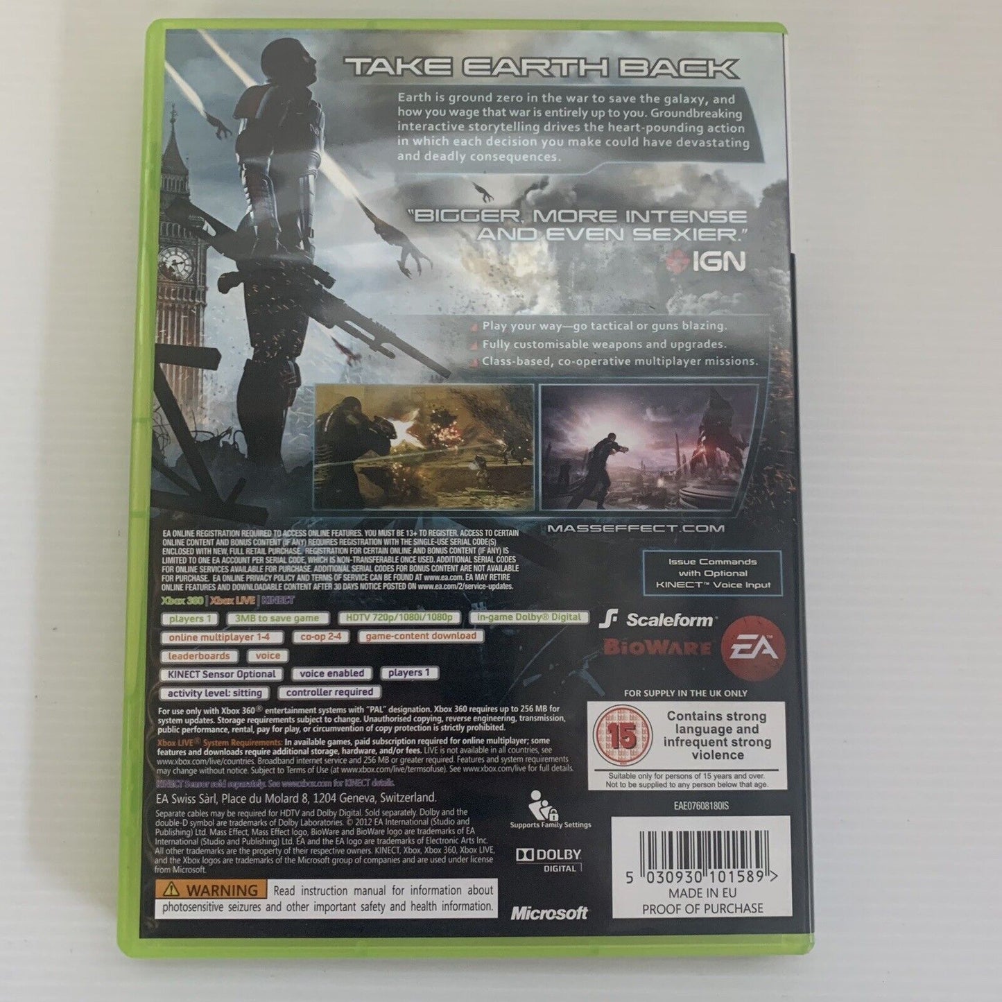 Mass Effect 3 Game Xbox 360