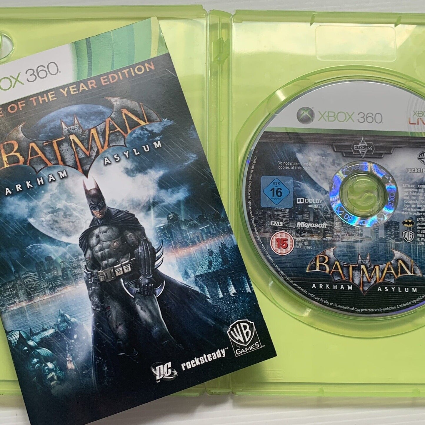 Batman Arkham Asylum Game Of The Year Edition Xbox 360 Game