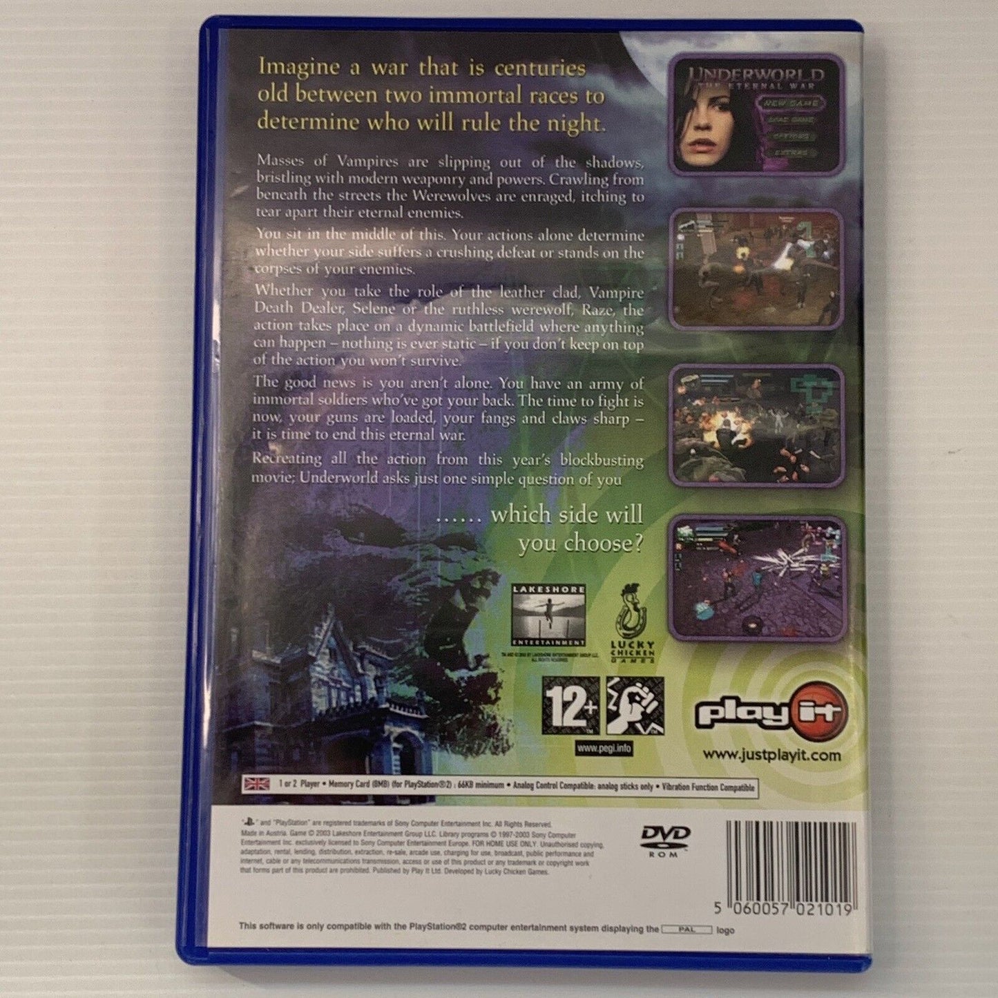Underworld The Eternal War PS2 Game