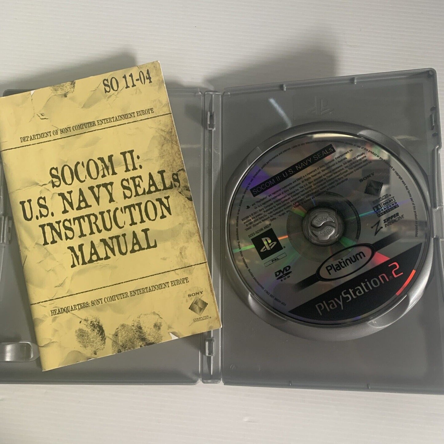 SOCOM II US Navy Seals PlayStation 2 PS2 Platinum Edition Game