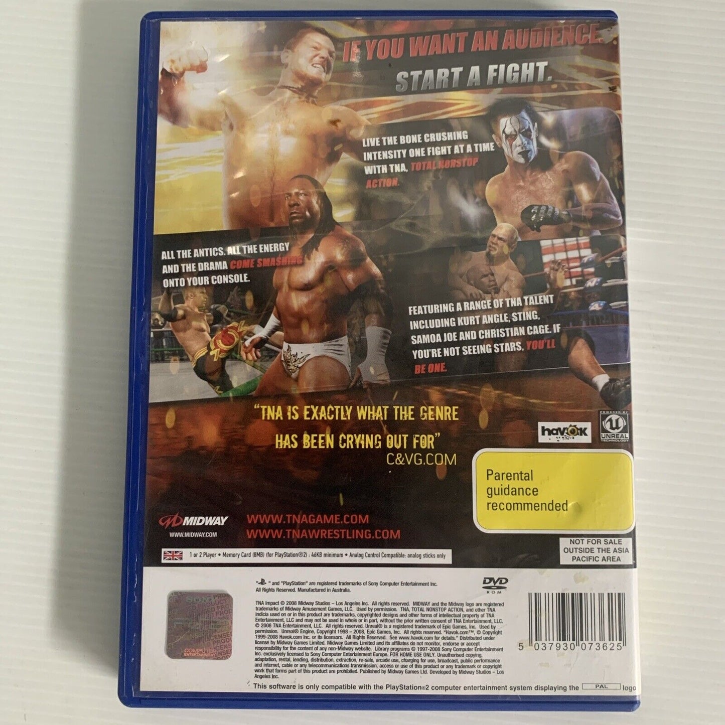 TNA Impact Total Nonstop Action Wrestling PlayStation 2 PS2 Game