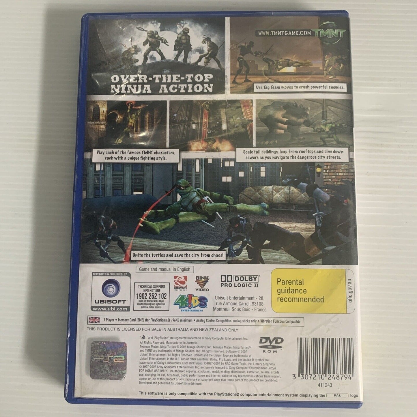 TMNT Teenage Mutant Ninja Turtles PlayStation 2 PS2 Game