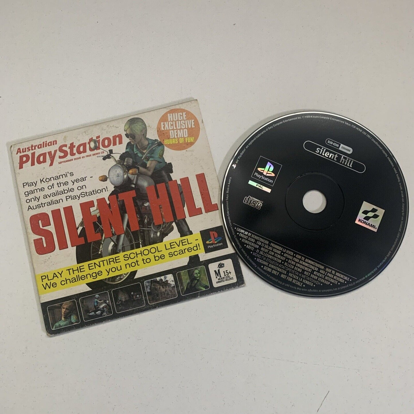 Silent Hill w' Sleeve PS1 Rare! Australian PlayStation Demo Disc
