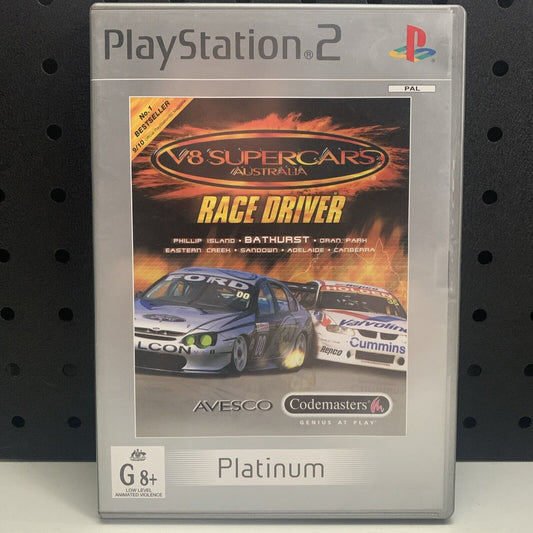V8 Supercars Australia Race Driver PlayStation 2 PS2 Game MINT Disc No Manual