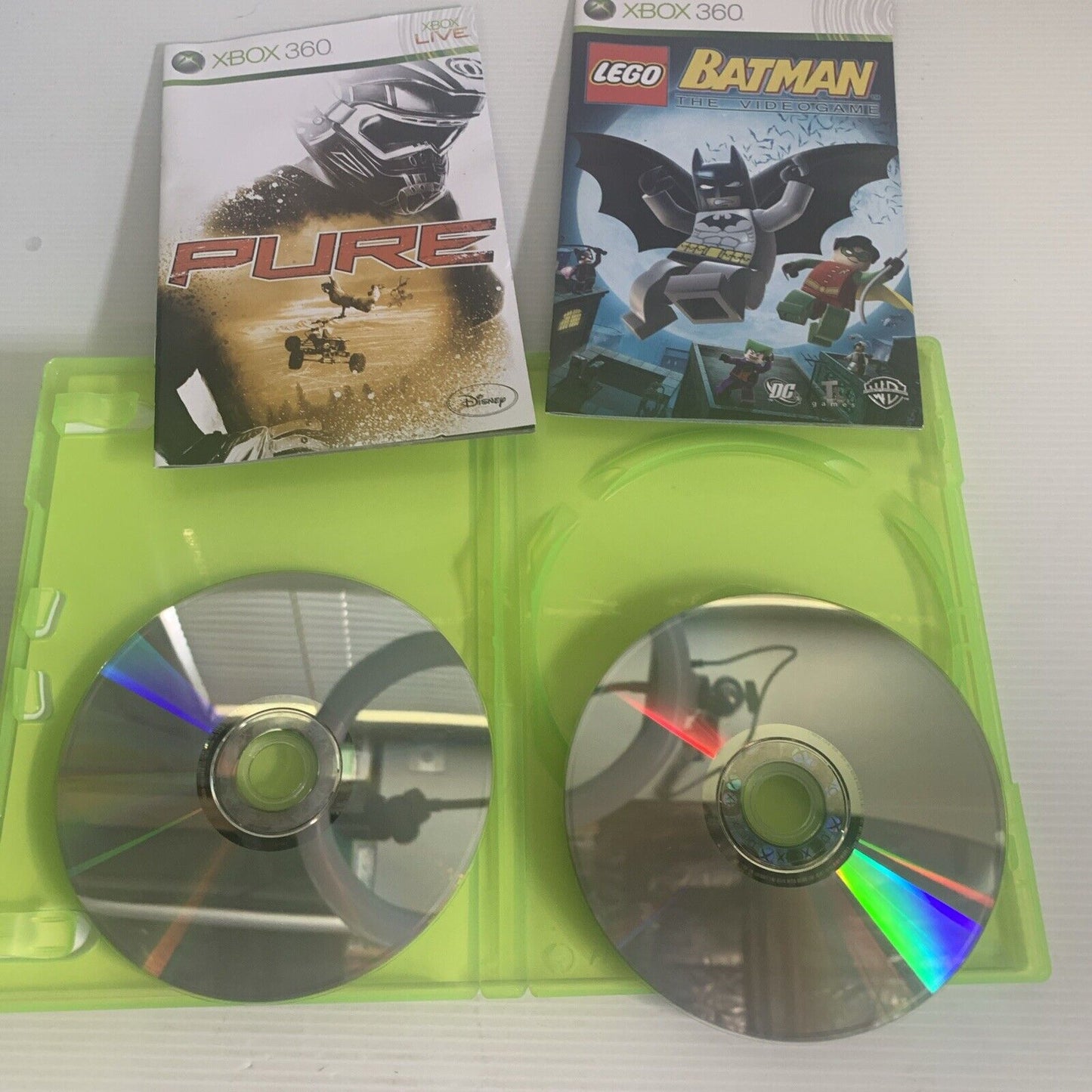 LEGO Batman The Video Game + Pure Xbox 360 PAL 2 Game Bundle Pack