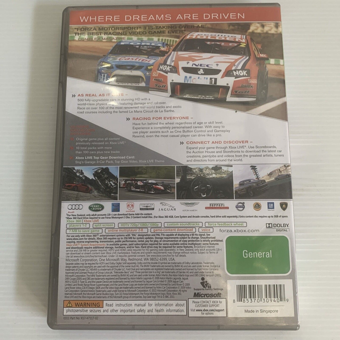 Forza Motorsport 3 Ultimate Collection Xbox 360 Game