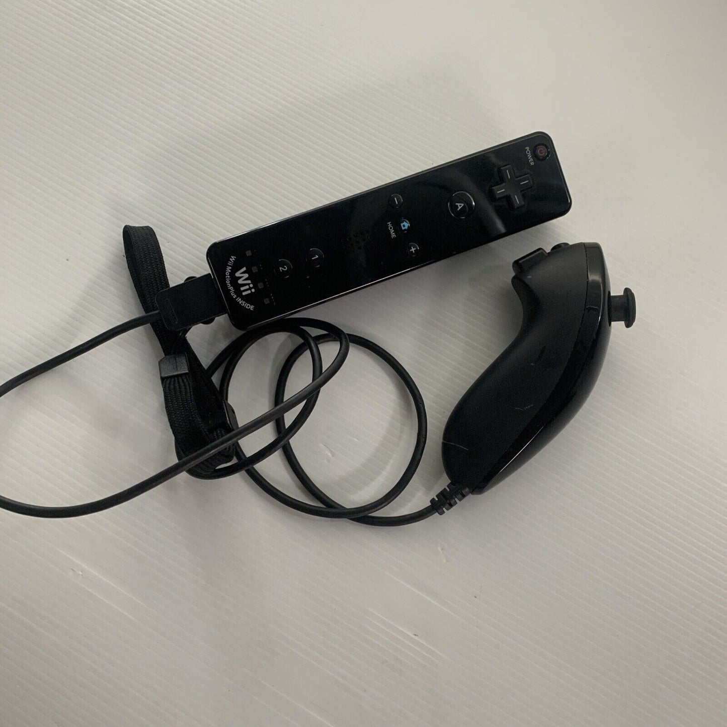Nintendo Wii MotionPlus Inside Remote + Nunchuck Controller Genuine Black