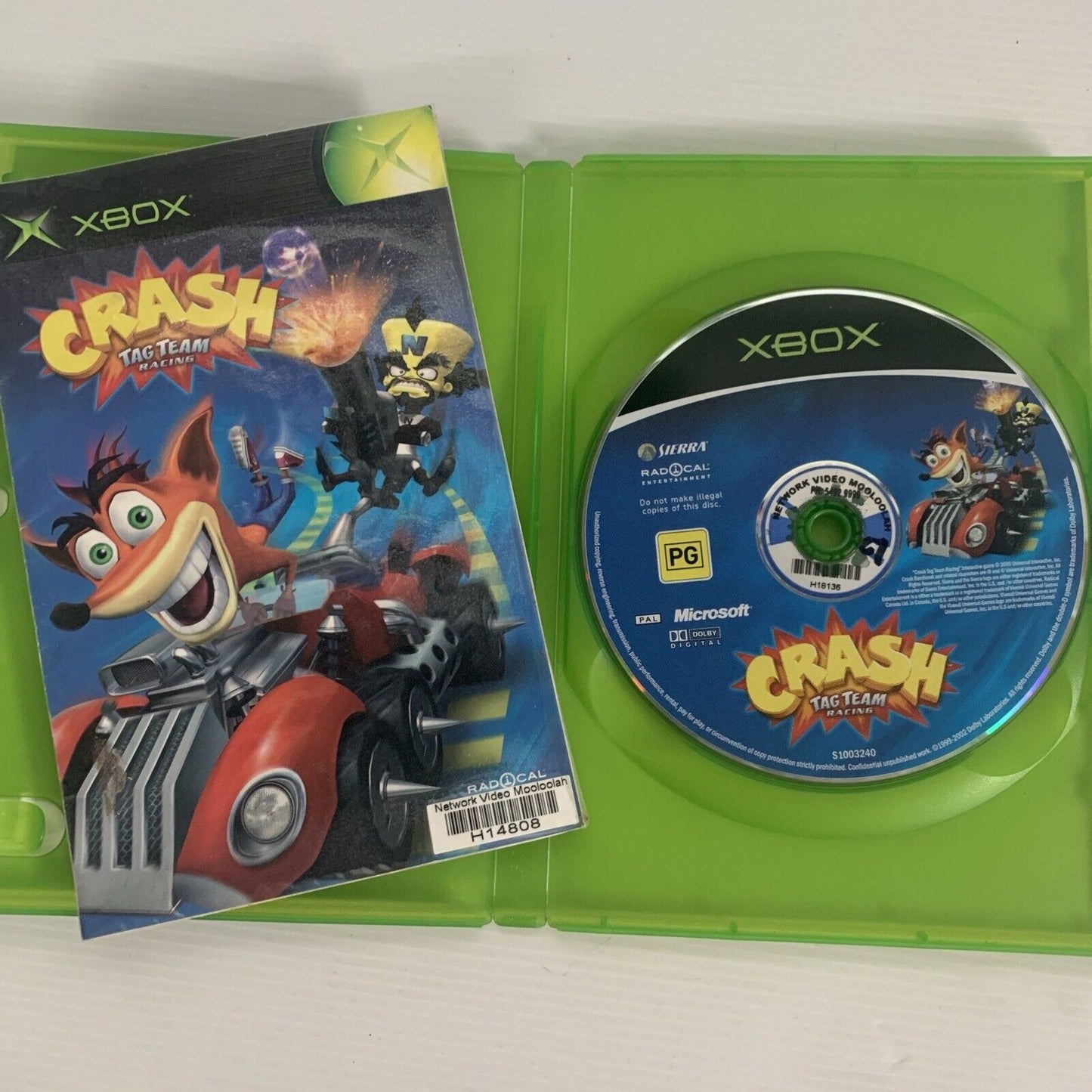 Crash Tag Team Racing Xbox Original Game